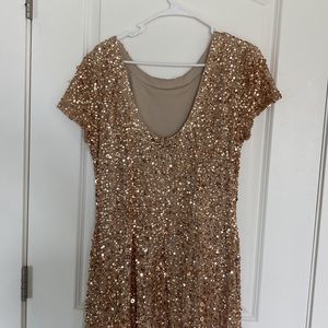 Adrianna Papell Gold Beaded Gown